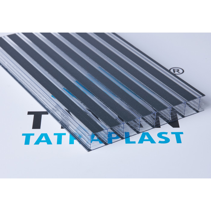 #sfgasdfhsdgn39074 dutinkový polykarbonát 16mm, číry Deco Stripes
