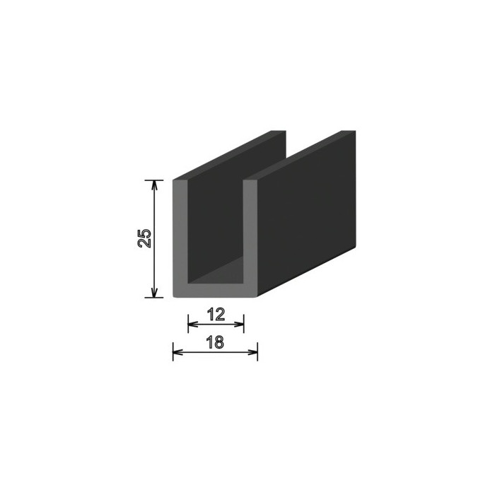 #sfgasdfhsdgn59634 Gumový EPDM U - 12mm