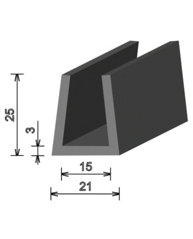 #sfgasdfhsdgn59635 Gumový EPDM U - 15mm