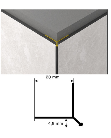 #ysdfg13084 External corner 45