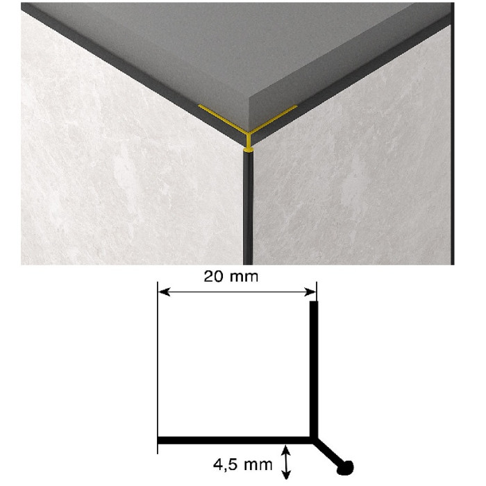 #ysdfg13084 External corner 45